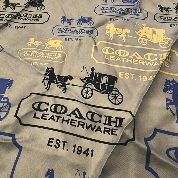 Authentic Coach 100% Silk Scarf/Kerchief - NWT - Picture 8 of 9